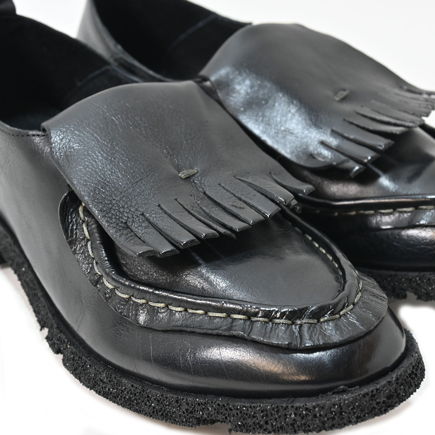 BELLE 02 - moccasin leather black