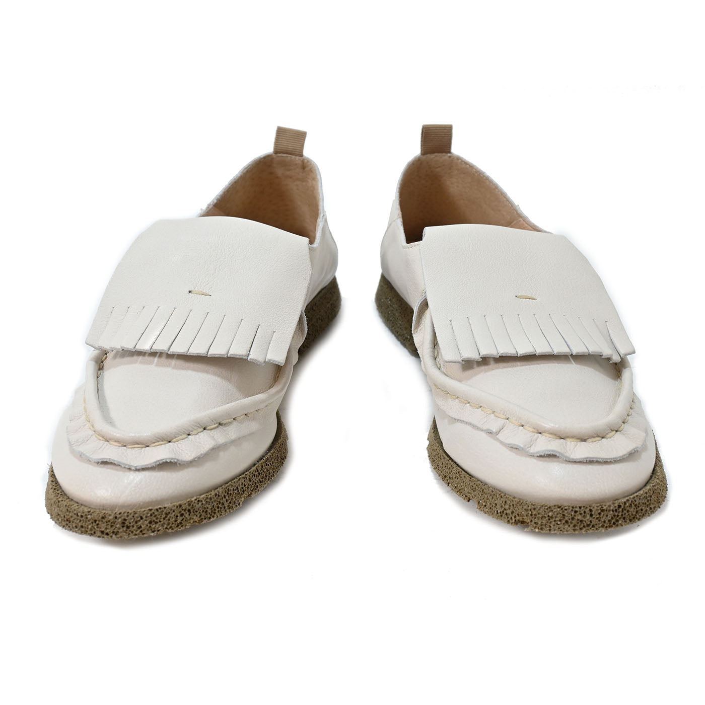 BELLE 02 - mocassino in pelle bianco