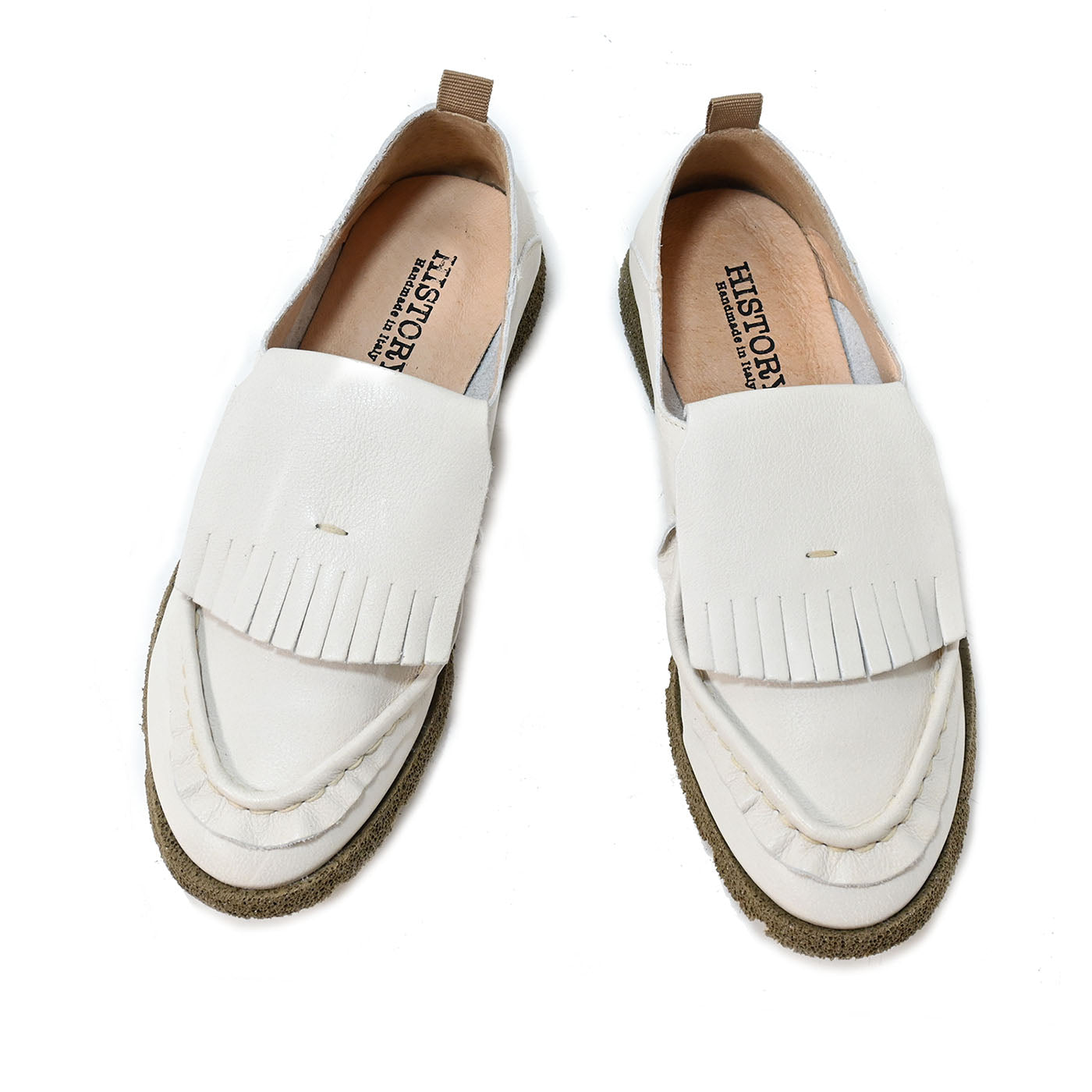 BELLE 02 - moccasin leather white
