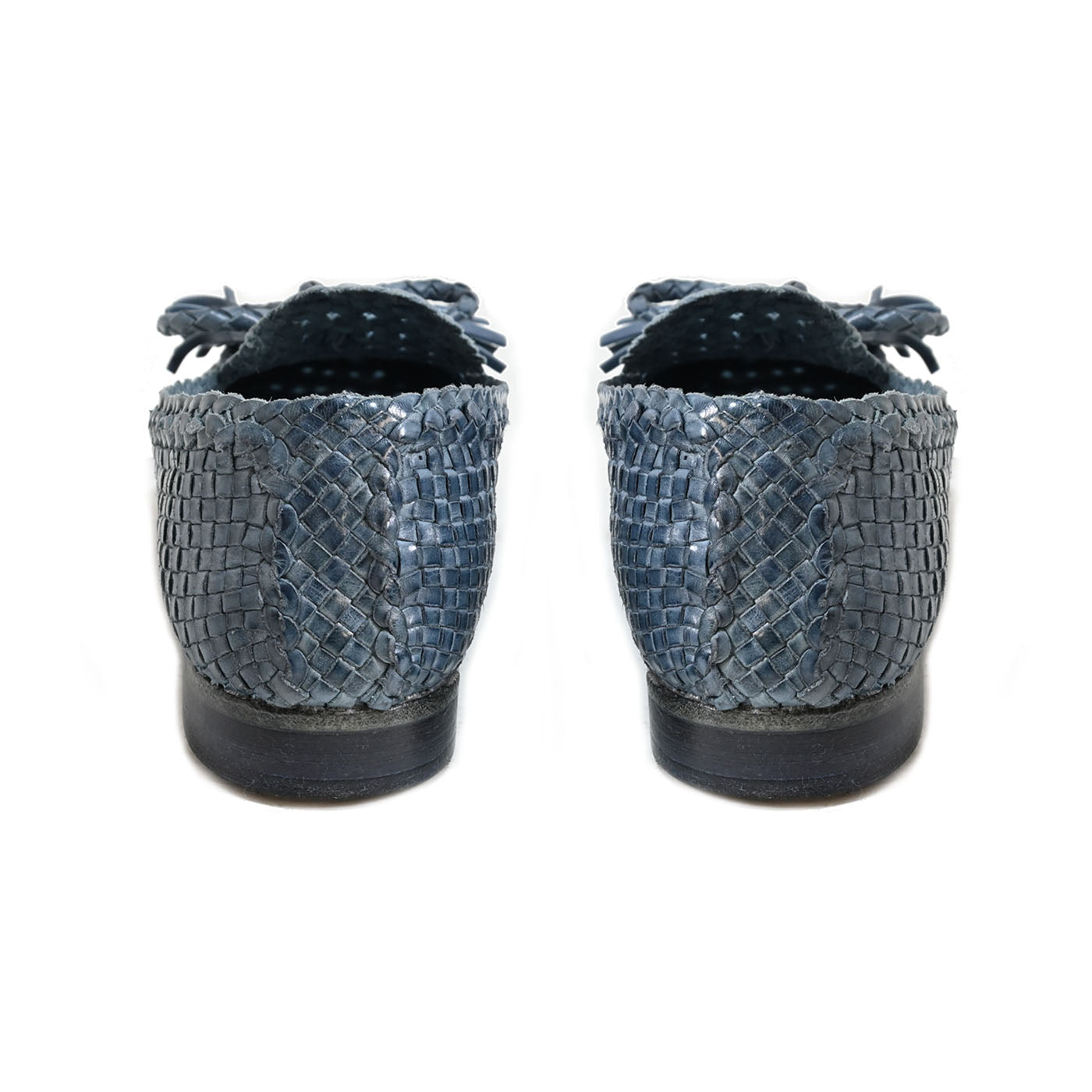 BAHIA 05 - handgewebtes Denim-Leder