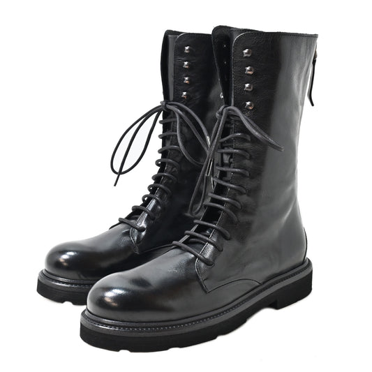 XLALBA 6026 - amphibian boot leather BLACK - History541
