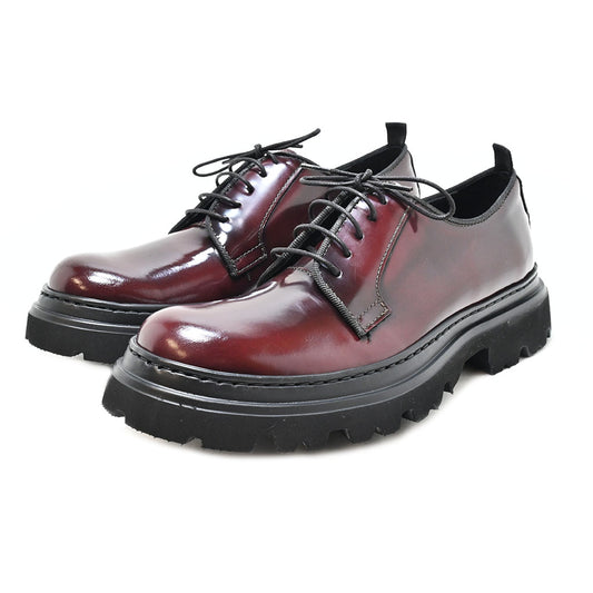 RHEA 11 - lace-up shoe brushed leather BORDEAUX - History541