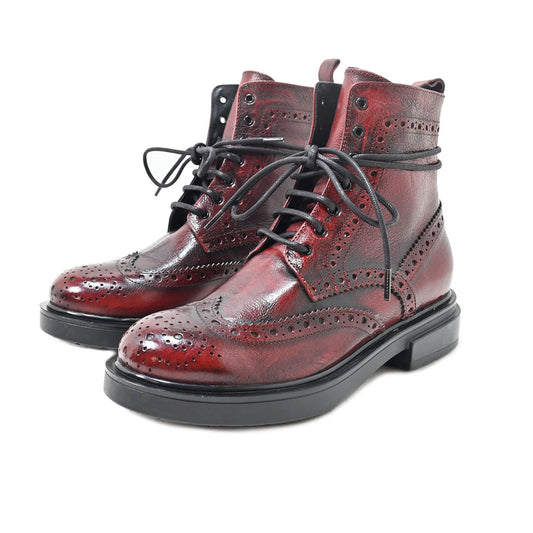 LELA 02 - lace-up ankle boots leather RUBY - History541