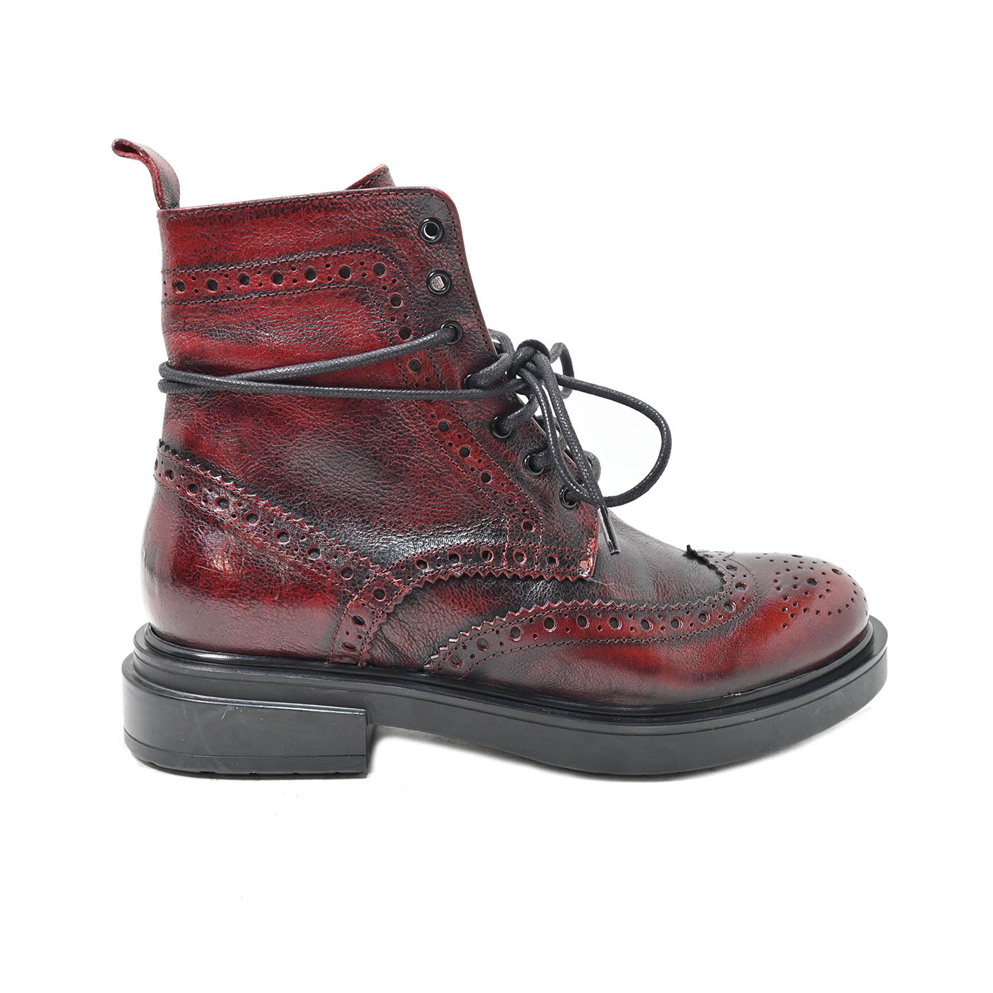 LELA 02 - lace-up ankle boots leather RUBY - History541