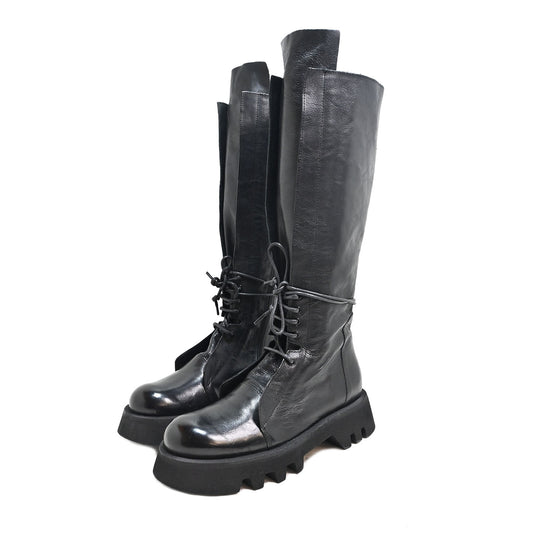 STELVIO 26 - combat boots leather BLACK - History541
