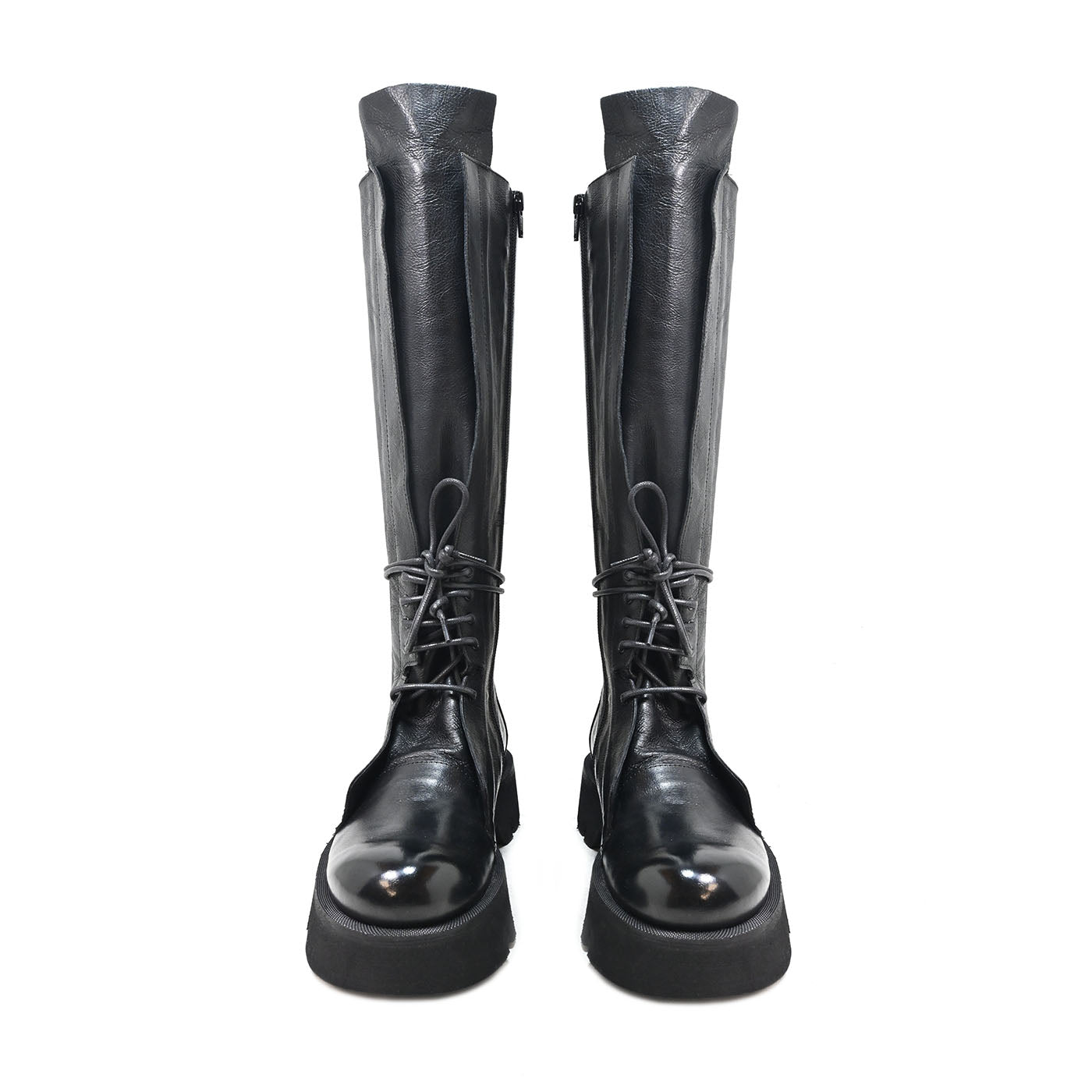 STELVIO 26 - combat boots leather BLACK - History541