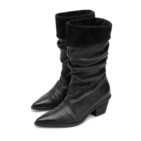 ALICE 06 - stivale pelle NERO