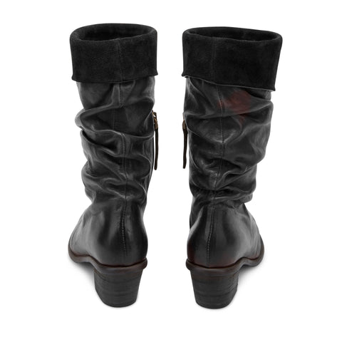 ALICE 06 - stivale pelle NERO