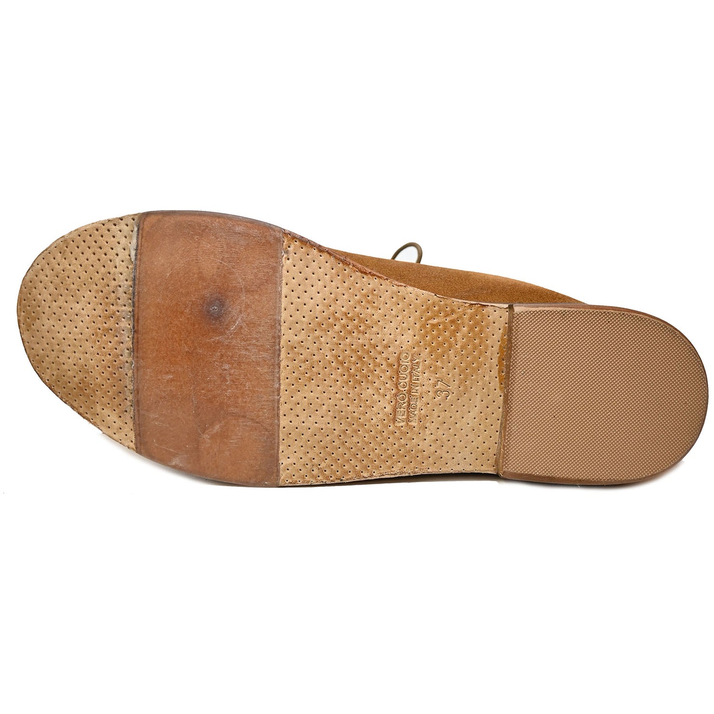 SALLY 16 - mid-season lace-up shoe suede CARAMEL - History541