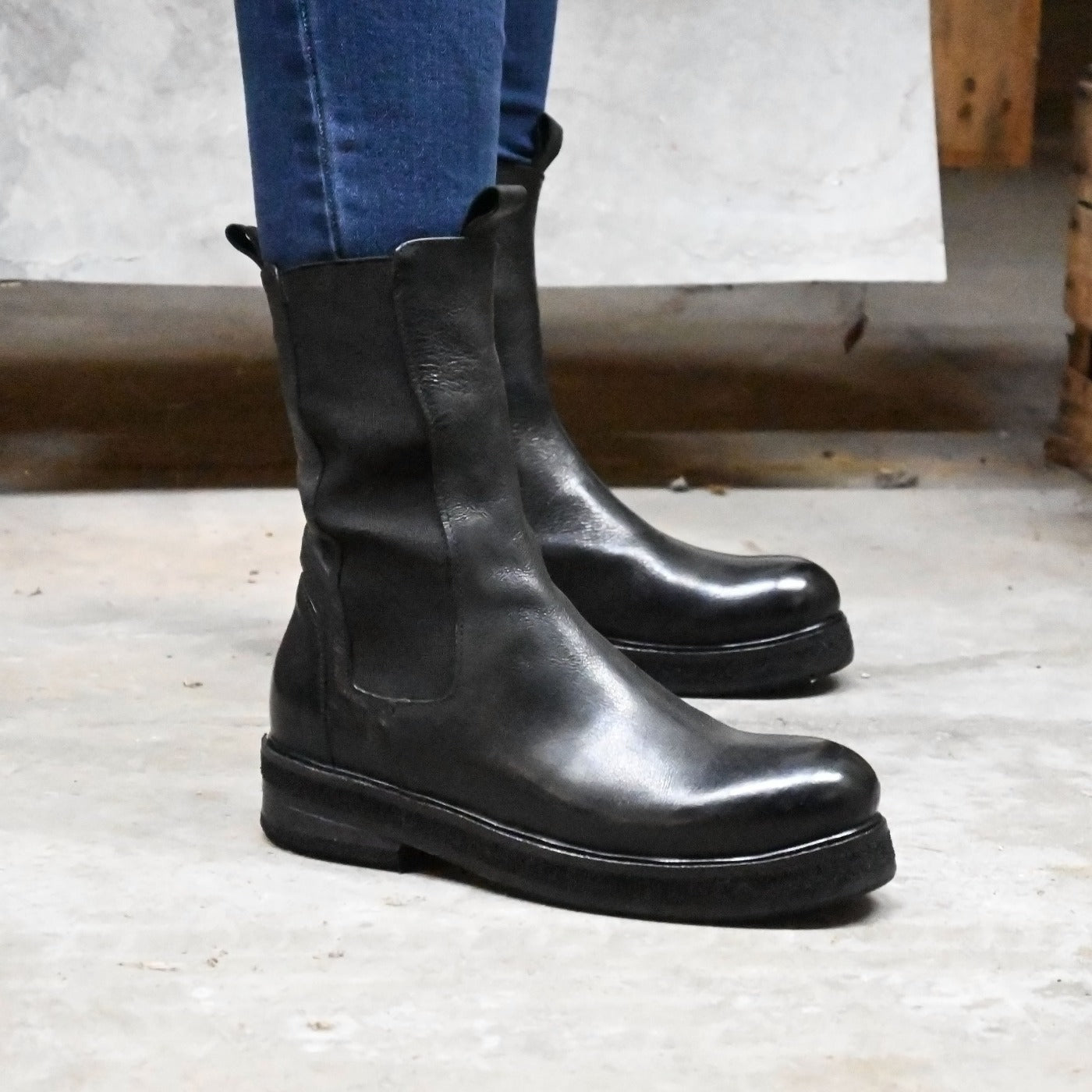 ALBA 21 - beatles ankle boot leather MOKA - History541