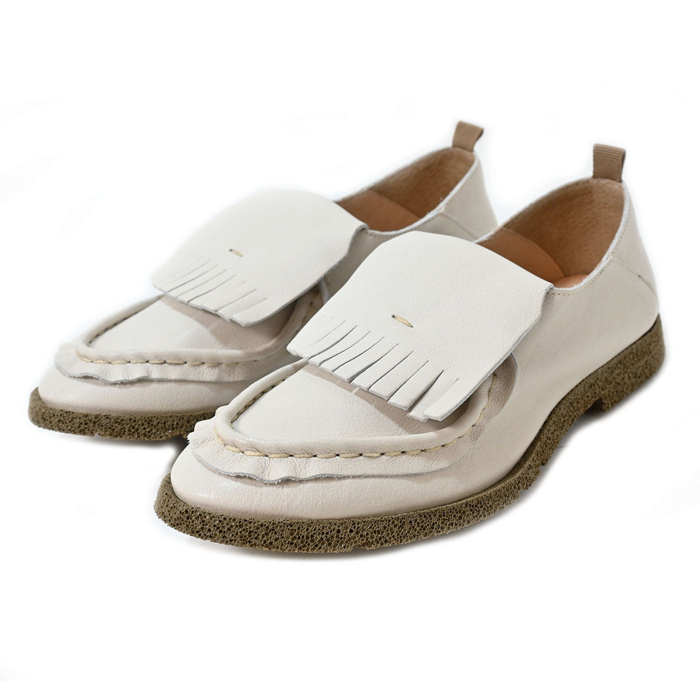 BELLE 02 - mocassino in pelle bianco