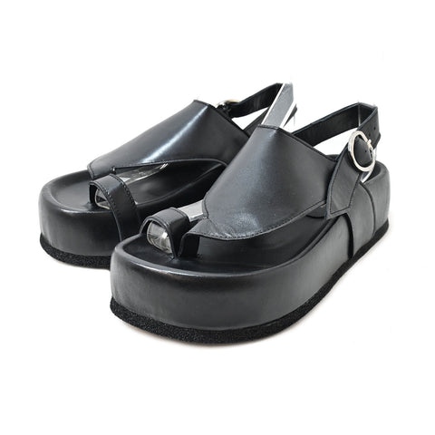 AIDA 02 - sandals leather BLACK