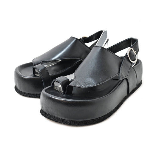 AIDA 02 - Sandalen Leder SCHWARZ