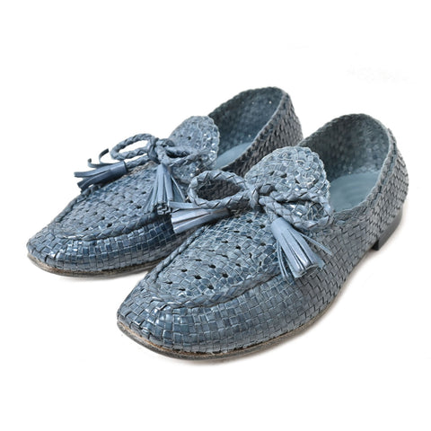 BAHIA 05 - denim hand-woven leather