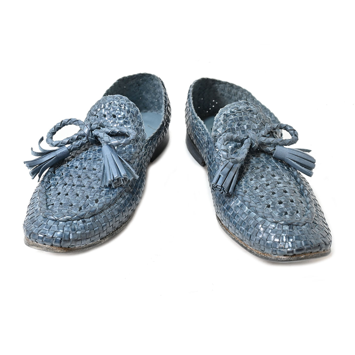BAHIA 05 - handgewebtes Denim-Leder