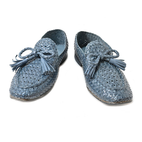 BAHIA 05 - denim hand-woven leather