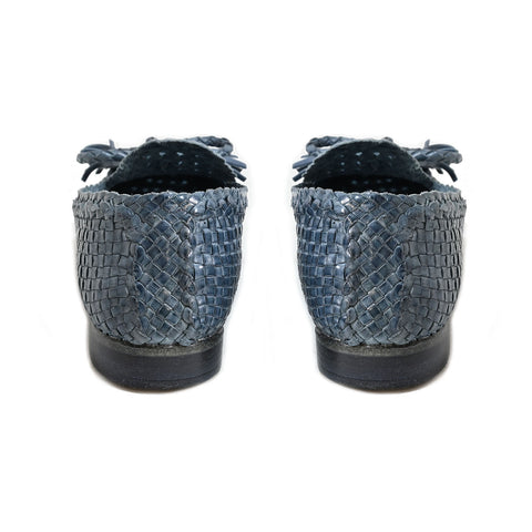 BAHIA 05 - denim hand-woven leather