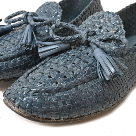 BAHIA 05 - denim hand-woven leather