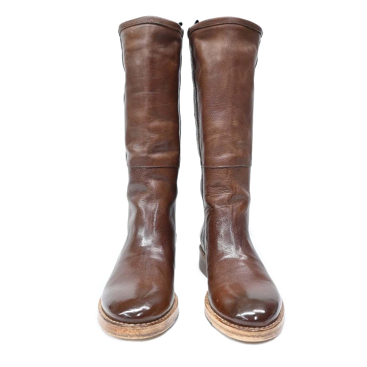 ALEX 02 - Horse Boots Mid Leather TAN - History541