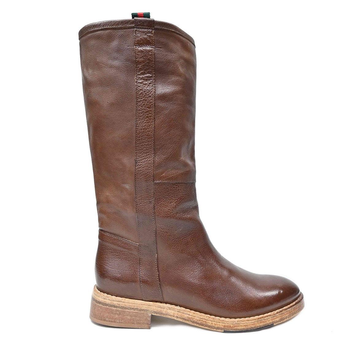 ALEX 02 - Horse Boots Mid Leather TAN - History541