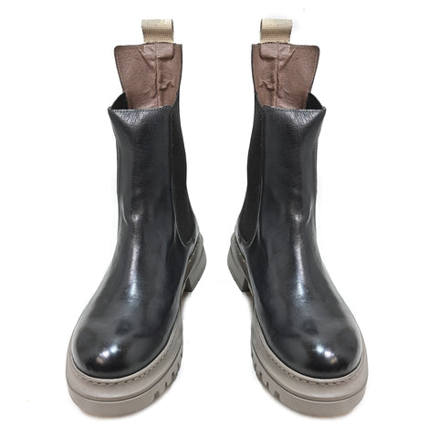 OBI 02 - beatles boots leather DARK BROWN