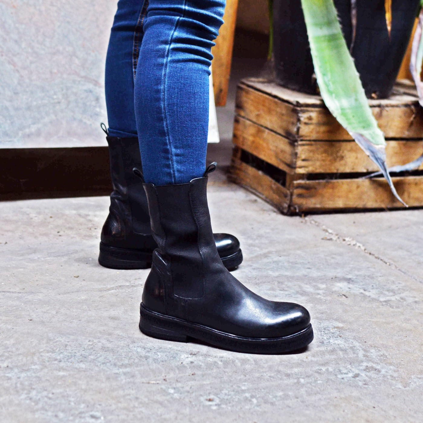 ALBA 21 - beatles ankle boot leather MOKA - History541