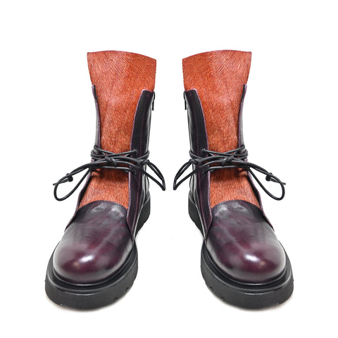 RICH 04 amphibian leather + horsy BORDEAUX
