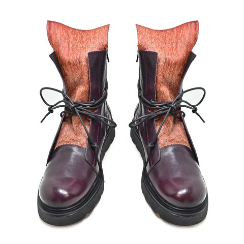 RICH 04 amphibian leather + horsy BORDEAUX
