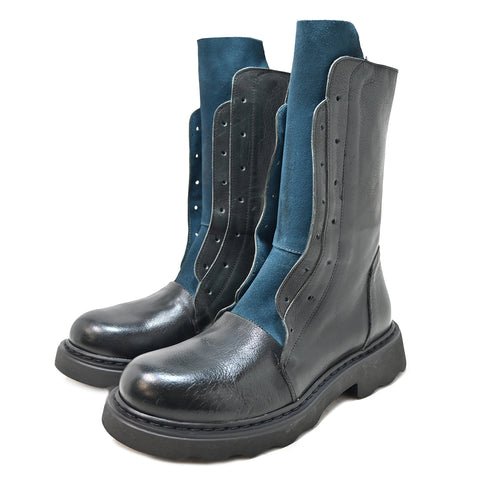 LIVIA 04 - amphibian leather + ATLANTICK suede