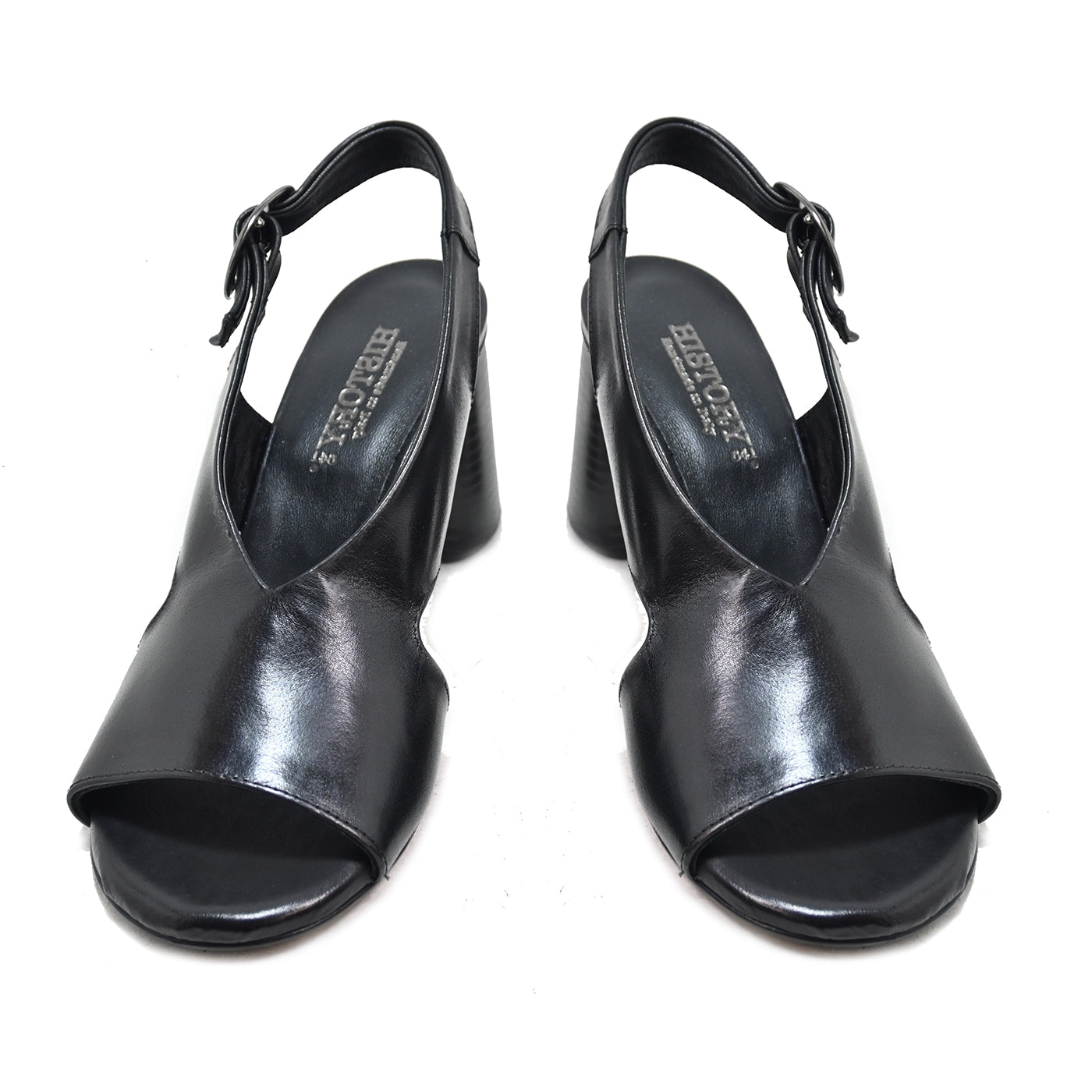 YUMA 03 - Sandalen aus schwarzem Leder