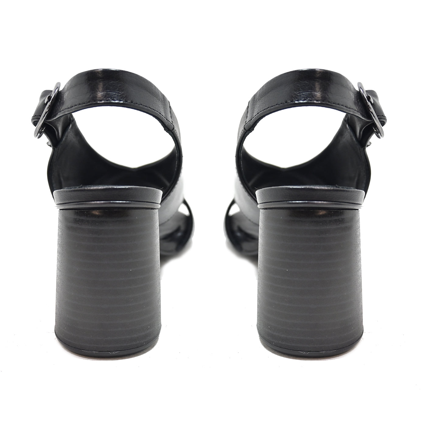 YUMA 03 - Sandalen aus schwarzem Leder