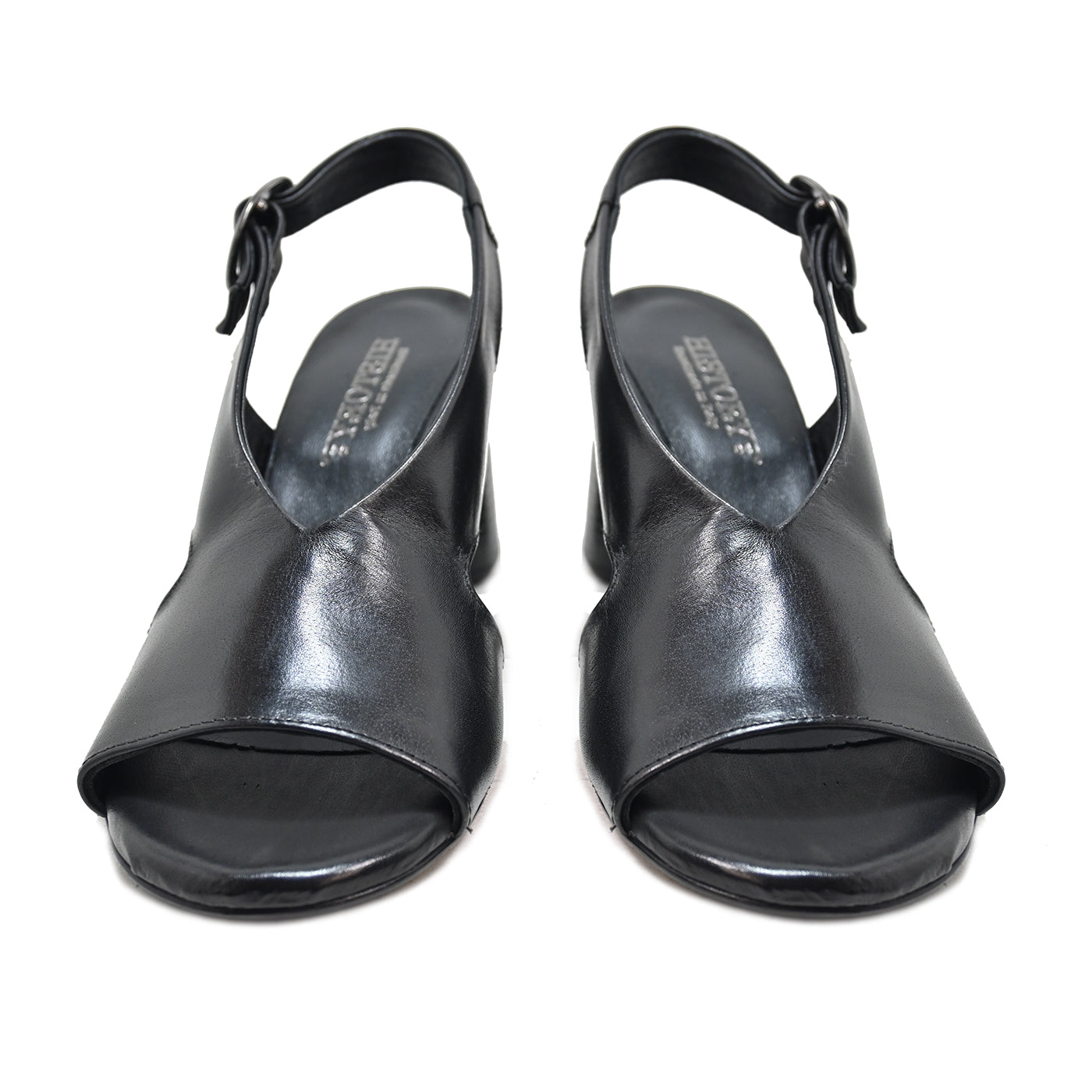 YUMA 03 - Sandalen aus schwarzem Leder