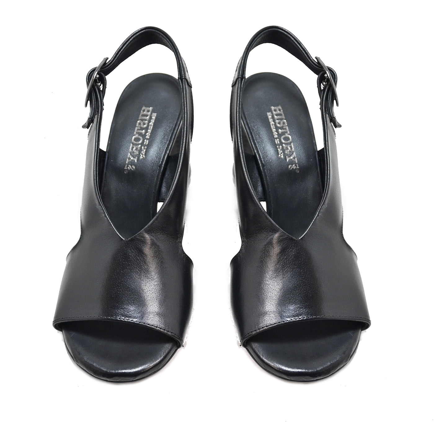 YUMA 03 - Sandalen aus schwarzem Leder