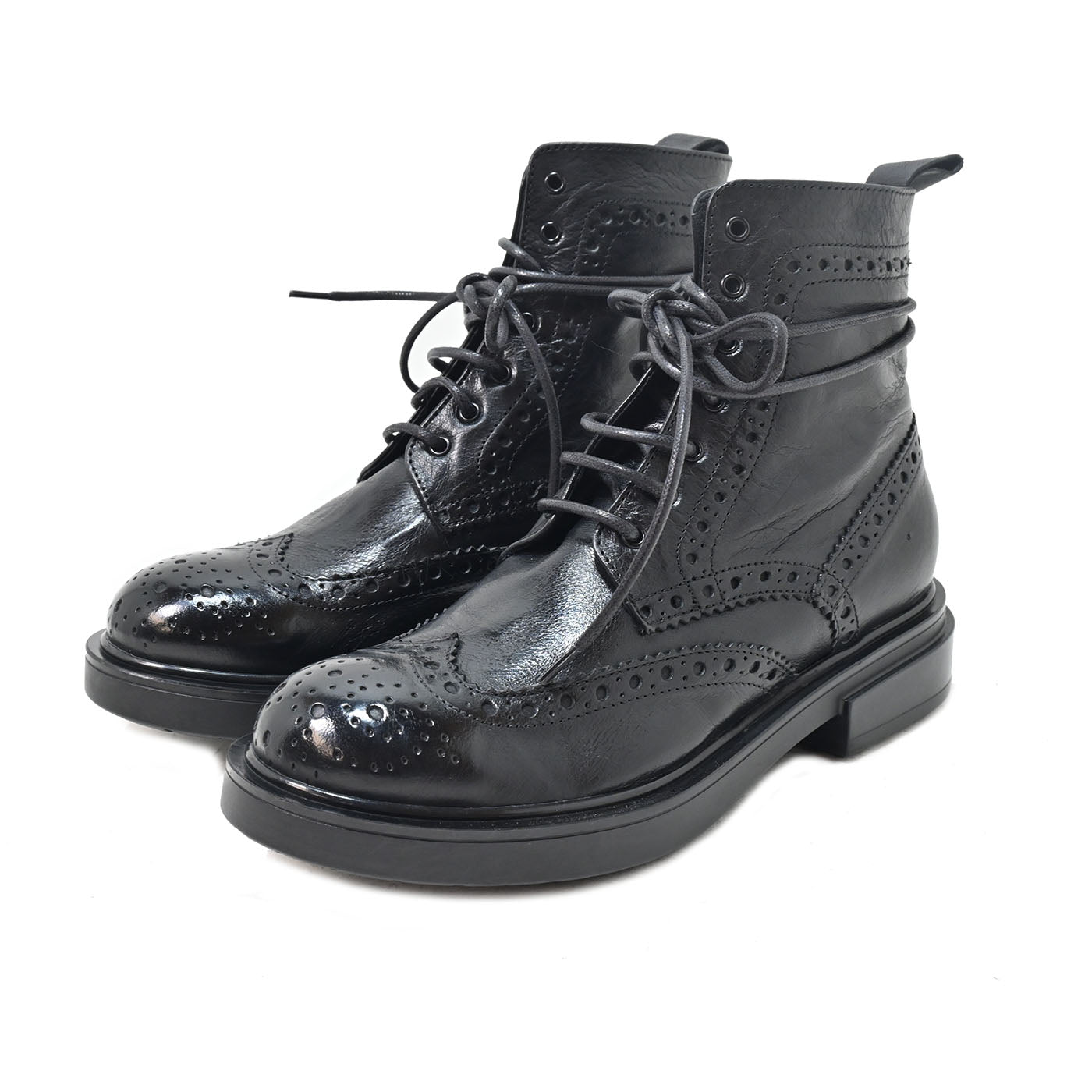 LELA 02 - lace-up ankle boots leather BLACK - History541