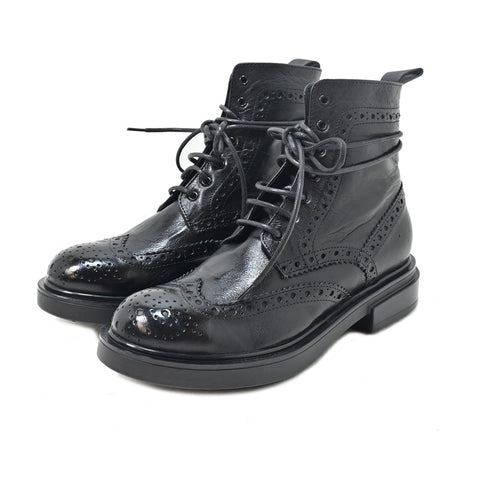 LELA 02 - lace-up ankle boots leather BLACK - History541