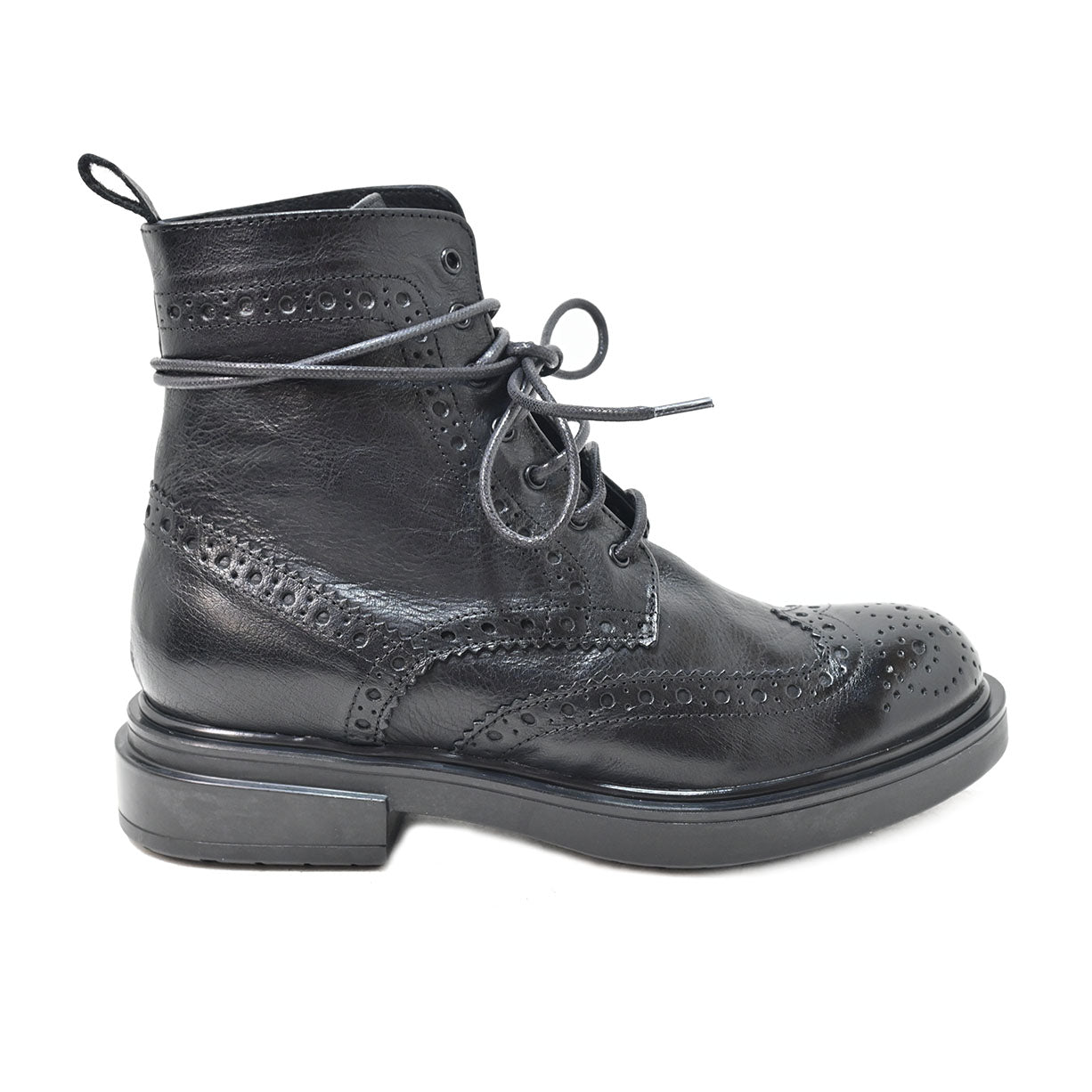 LELA 02 - lace-up ankle boots leather BLACK - History541