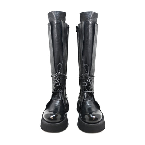 STELVIO 26 - combat boots leather BLACK - History541