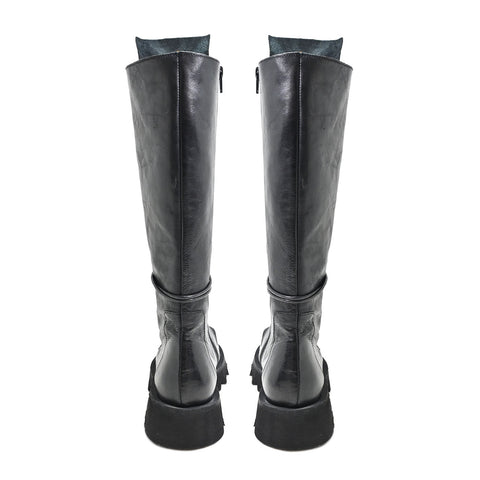 STELVIO 26 - combat boots leather BLACK - History541