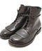 GISELLE 02 - dark brown leather lace-up ankle boot