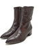 RAYA 07 - dark brown piton print leather ankle boots