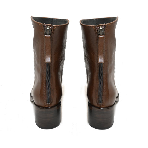 ESTER 01 - TAN leather ankle boot