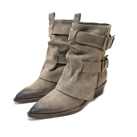 LILY 03 - EBONY suede ankle boots