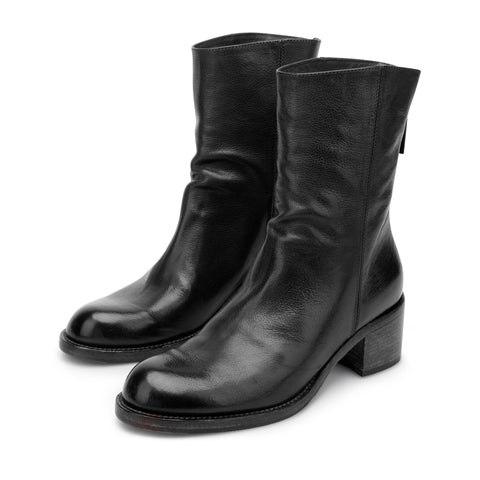ESTER 01 - stivaletto pelle NERO
