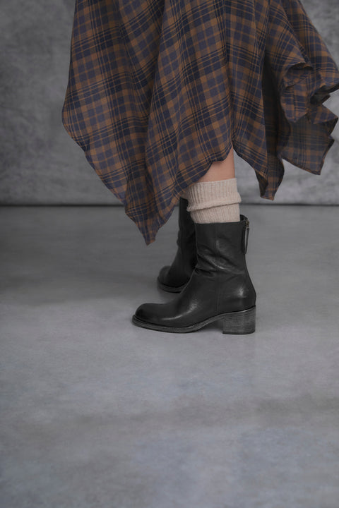 ESTER 01 - stivaletto pelle NERO
