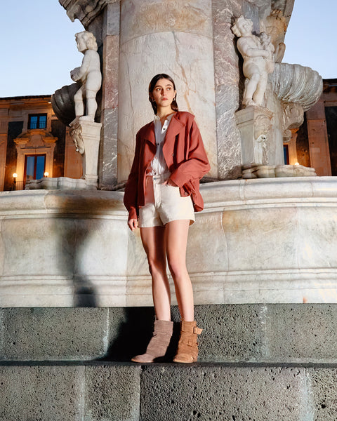 LILY 03 - EBONY suede ankle boots