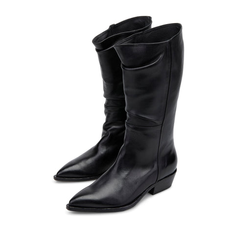 LILY 04 - stivale pelle NERO