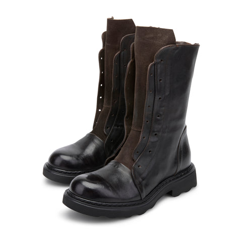 LIVIA 04 - ankle boots leather DARK BROWN