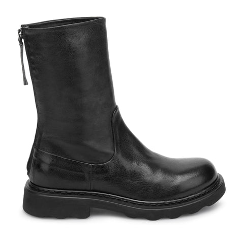 LIVIA 05 - stivaletto pelle NERO