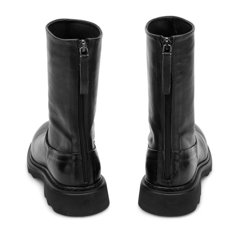 LIVIA 05 - stivaletto pelle NERO