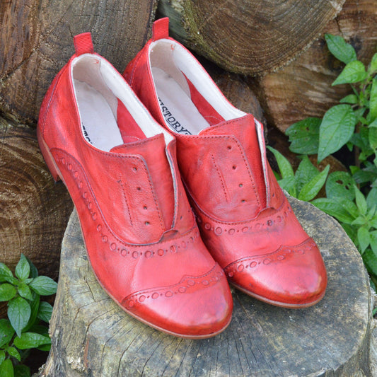 GIUSY 070 - Texas Leather SHOES RED CURRANT - History541